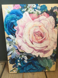 F&S Gift Store Custom Wedding Bouquet Original Portrait in Oil (Perfect Wedding Gift)
