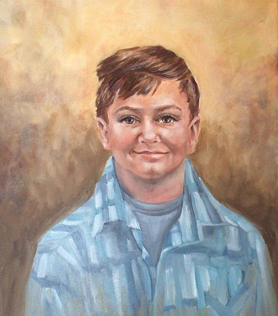 F&S Gift Store Oil painting portrait, child's painting, portrait, custom child portrait, Portrait