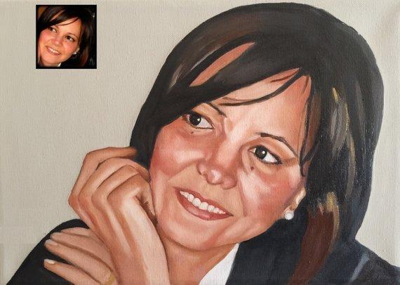 Personalized Oil Painting From Photos, handcraft art on Canvas-Show Case DNI102402-36