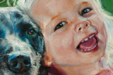 F&S Gift Store Happy Faces, custom Oil Portrait Paintings by puci, custom Pet Portraits, 12x12"