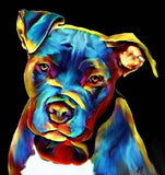 F&S Gift Store Custom dog artwork paint my pet. Puppy portrait from photo. Digital oil paintings. Unique christmas lover gift ideas French bulldogs staffy