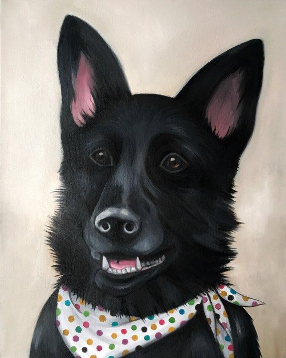 F&S Gift Store Custom Painted Pet Portrait Oil or Acrylic on canvas