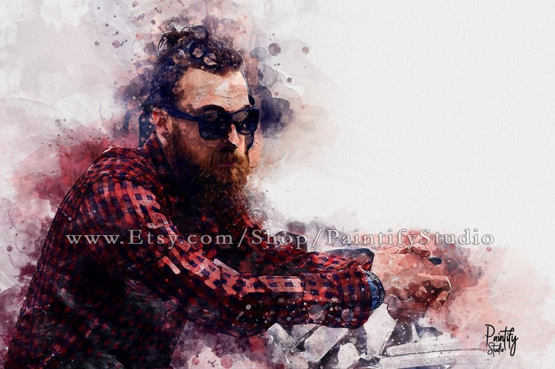 F&S Gift Store Painting From Photo, Custom Painting , Personalized Watercolor Painting, Custom Art, Self Portrait, Commission Painting, Memorable Gift