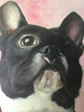 F&S Gift Store Dog painting, custom pet portrait, illustration dog, pet memorial, dog art, animal wall art, painting from photo, French bulldog art, gift,