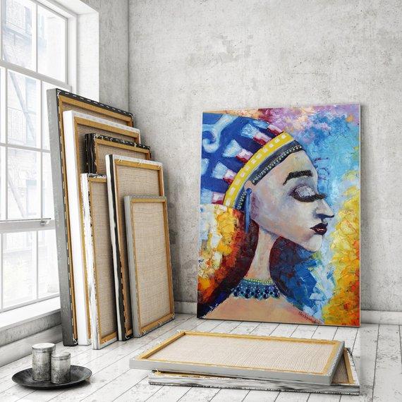 F&S Gift Store Modern Art Custom Portraits. Original Paintings on Canvas Painting. Textured Abstract Paintings. Personalized Gift. Portraits Paintings
