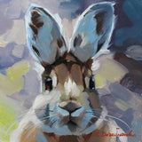 F&S Gift Store Custom pet portrait Bunny art framed canvas painting Rabbit oil original to order from photo in frame Nursery wall art Easter Gift friend