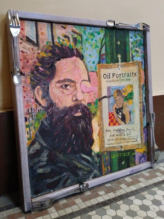 F&S Gift Store Custom portrait commissioned oil painting painting from photo oil portrait