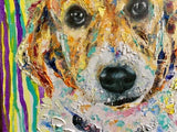 F&S Gift Store Dog painting customized Pet oil portrait from photo Dog portrait to order Animal painting Painting gift for mom Your dog painting on canvas