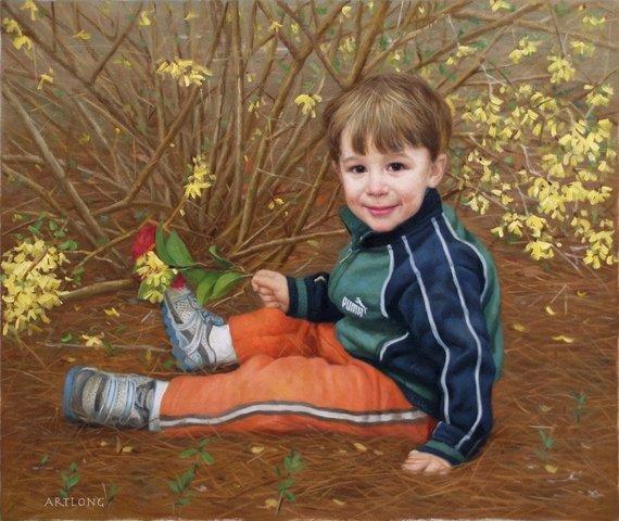 Personalized Oil Painting From Photos, handcraft art on Canvas-Show Case OEN100817-30