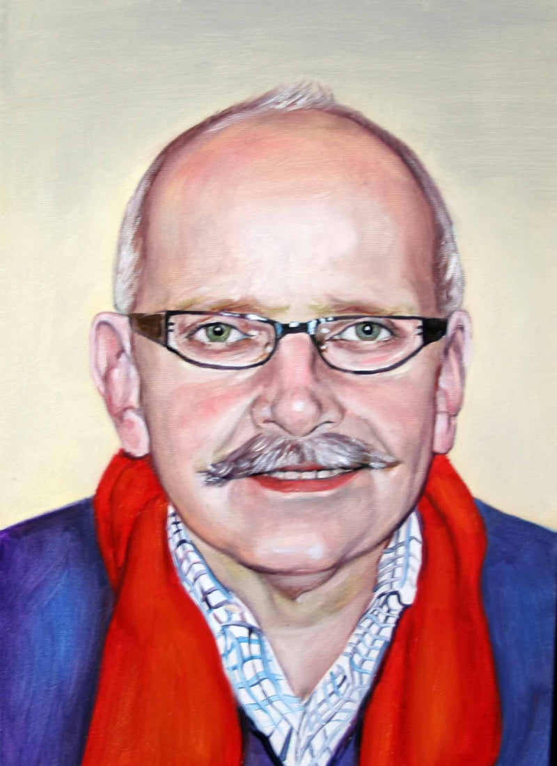 F&S Gift Store Portrait, from photo, family portrait, pastel, handmade, oil painting, custom order, handmade, 1 Person, original painting, oil on canvas