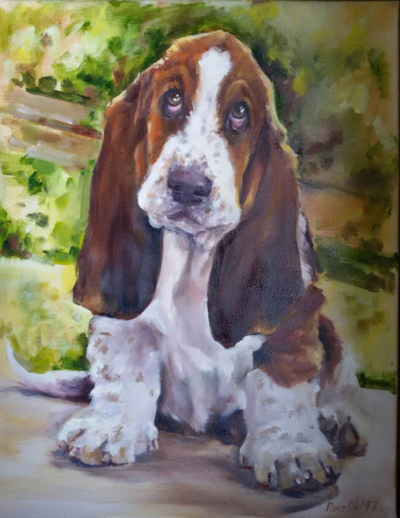 F&S Gift Store oil painting on canvas, Custom Portrait pet on order by photo, Colorful Artwork ,Original funny painting dog cat pet Wild animal Any size