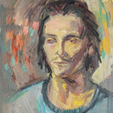 F&S Gift Store Contemprary painting "Portrait of a man" , original art, FREE SHIPPING