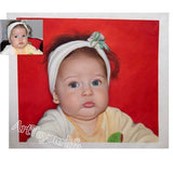 F&S Gift Store Custom children portrait handmade portrait photos to painting