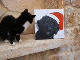 F&S Gift Store Pet painting, Custom cat portrait, Custom dog portrait, Christmas pets, Christmas decoration, Memorial gift, Custom gift, Custom portrait
