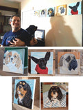 F&S Gift Store Personalized dog portrait, Custom pet portrait, Unique pet gift, Custom dog portrait, Oil painting, Personalized gift