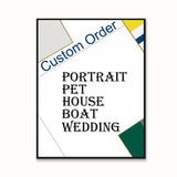 F&S Gift Store Custom Painting Pet Portrait ,Oil Painting Portrait from Photo,Custom House Portrait,Boat, Ship, Wedding pictures