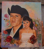 F&S Gift Store Custom portrait Self portrait painting oil on canvas Mexican art