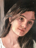 F&S Gift Store Child Portrait, Custom Oil On Paper Painting