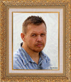 F&S Gift Store Portrait of a Man, Alex, Oil Style, portrait from photo , Digital Painting, custom oil painting, realistic portrait, portrait for a house