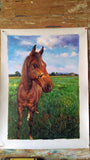 F&S Gift Store 100% Hand Painted Commission Horse oil painting Personalized impressionist Animal Pet Art - paint from digital photos/images