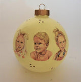 F&S Gift Store Personalized portrait painting, grandma - grandchildren portrait paitings - Christmas ornament