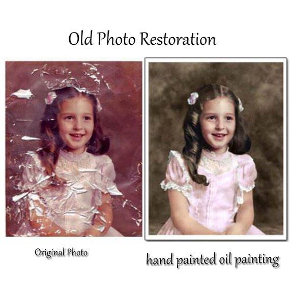 F&S Gift Store Photo restoration by handmade oil painting Custom portrait people portrait