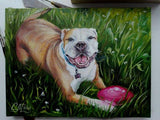 F&S Gift Store Custom PET PAINTING pitbull portrait custom dog portrait custom pet portrait painting Dog mom svetlanamatevosjan animal portrait of pet loss