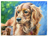 F&S Gift Store Custom dog painting on canvas custom dog portrait oil painting custom pet portrait painting dog svetlanamatevosjan personalized portrait art