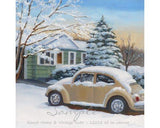 F&S Gift Store Oil on canvas custom home portrait house painting from photos Realtor closing gift for buyers Commissioned artwork by Janet Zeh Original Art