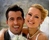 F&S Gift Store Couple custom Portrait, digital painting from Photo, style oil painting, family gift portrait