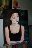 F&S Gift Store Oil Portrait Girl Realistic Original Custom Portrait Painting From Photo Сolor Portrait
