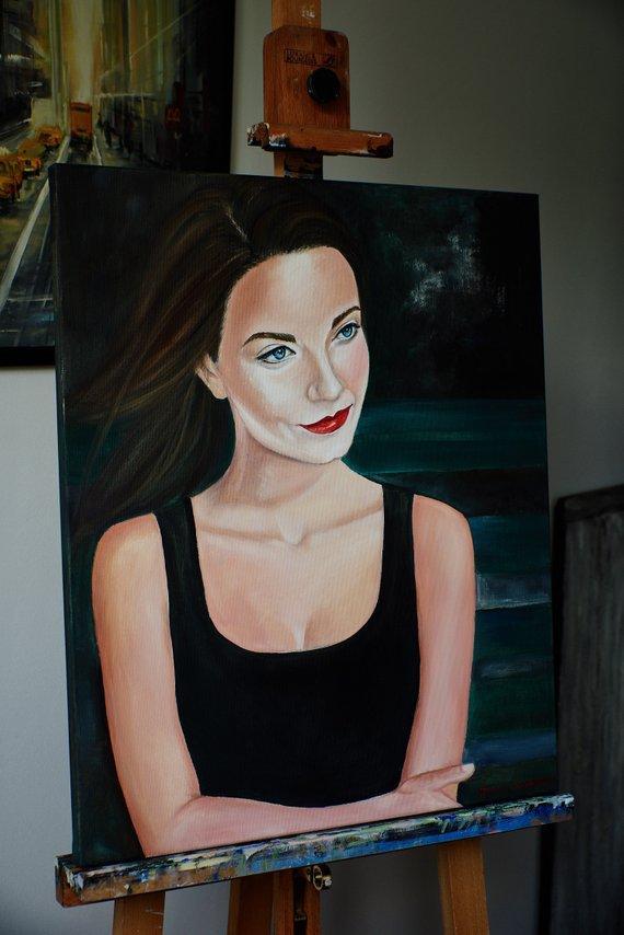 Personalized Oil Painting From Photos, handcraft art on Canvas-Show Case CRK102075-24