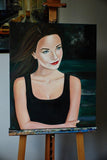 F&S Gift Store Oil Portrait Girl Realistic Original Custom Portrait Painting From Photo Сolor Portrait