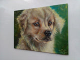 F&S Gift Store Custom Dog portrait oil painting custom pet lover gift Commission dog painting Golden retriver portrait painting custom animal painting dogs
