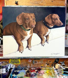 F&S Gift Store 8x8" Custom Pet Portrait // Custom Oil Painting Pet Portrait // Pet Memorial Painting // Personalized Pet Artwork // Pet Lover Art