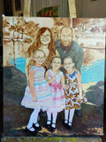 F&S Gift Store Custom family portrait, Family painting, Made to order portrait, Portrait painting, Family oil painting, Portrait from a photo, Gift for dad