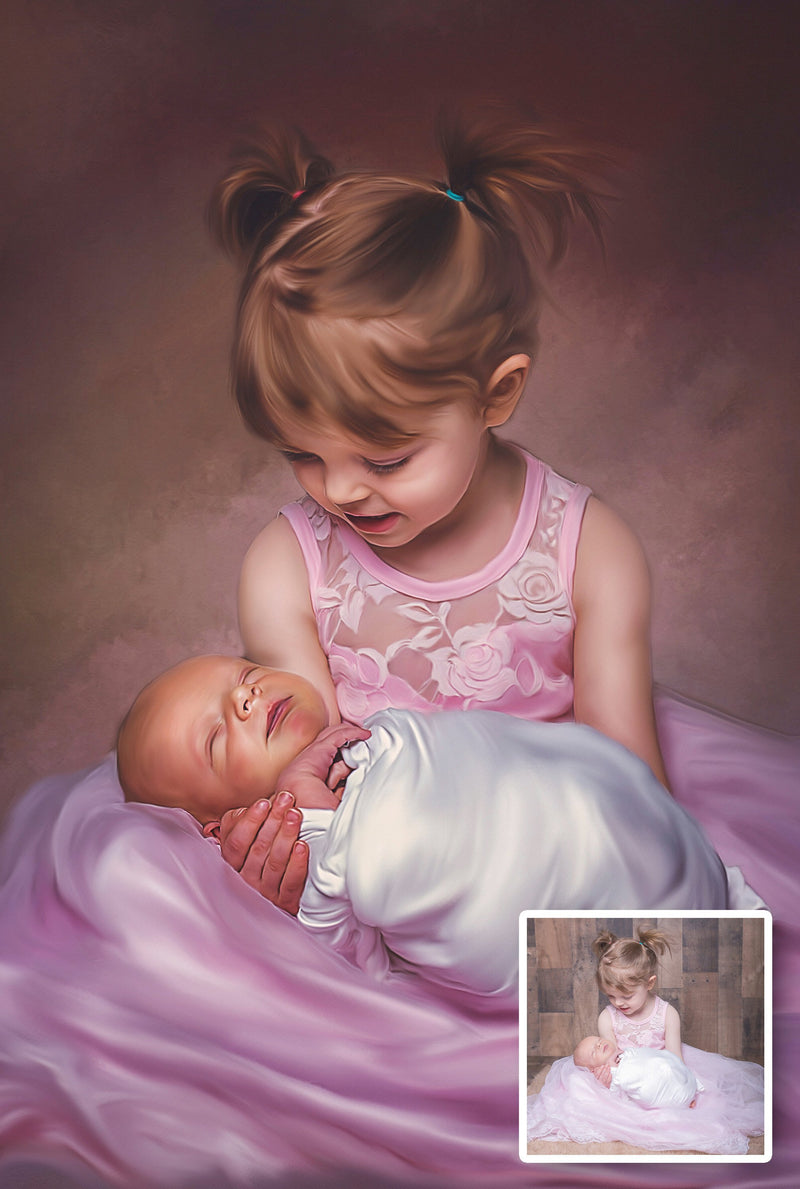 Personalized Oil Painting From Photos, handcraft art on Canvas-Show Case PMJ100882-20