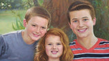 F&S Gift Store Custom Kids Portrait, CUSTOM portrait Painting from Photo,Turn photo into oil painting, 100% Handmade, Wedding portrait, Pet portrait - Ad