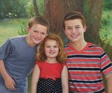 F&S Gift Store Custom Kids Portrait, CUSTOM portrait Painting from Photo,Turn photo into oil painting, 100% Handmade, Wedding portrait, Pet portrait - Ad