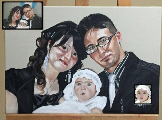 Personalized Oil Painting From Photos, handcraft art on Canvas-Show Case FRK102403-24