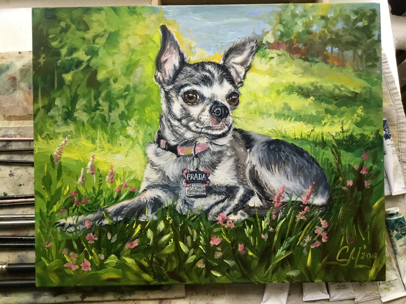 F&S Gift Store Custom Dog portrait painting custom oil portrait DOG painting custom Pet portrait painting custom pet painting from photo svetlanamatevosjan
