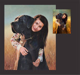 Personalized Oil Painting From Photos, handcraft art on Canvas-Show Case FAN100499-36