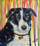 F&S Gift Store Memory dog painting custom Colorful dog painting to order Personalized dog art gift Pet portrait from photo to painting Ordered painting