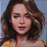 F&S Gift Store Small portrait from photo order modern painting oil commission personalized pop art