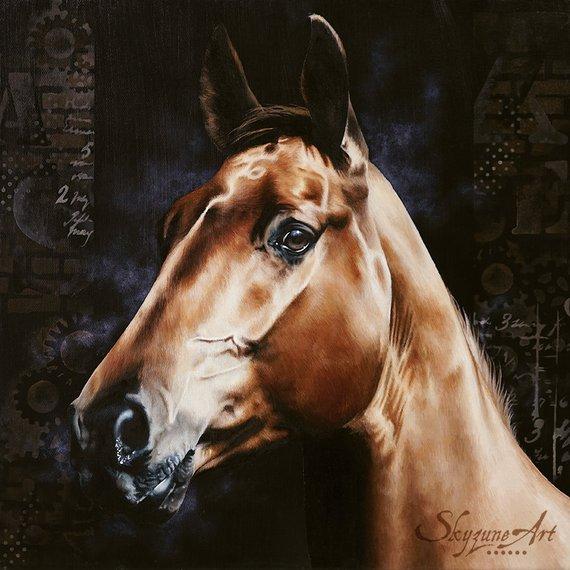 F&S Gift Store Painting â€?custom pet portrait from photos of your pet animal â€?Skyzune ART, artist