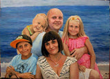 F&S Gift Store Original art Oil portrait painting Family portrait Custom drawing from photo Commission portrait