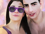 F&S Gift Store Custom Couple Portrait, Photo To Painting, Illustrated Couple, Couple Portrait Illustration (Digital File), Gift For Fiance