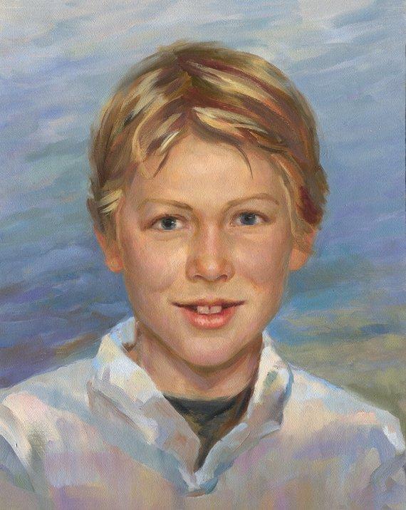 F&S Gift Store Custom oil portrait, Children portrait, Portrait from photo, Portrait gift, Birthday gift, impressionistic portrai, family gift