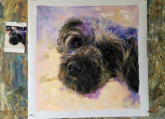 Personalized Oil Painting From Photos, handcraft art on Canvas-Show Case IKB101858-12