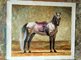 F&S Gift Store 100% Hand Painted Commission Horse oil painting Personalized impressionist Animal Pet Art - paint from digital photos/images